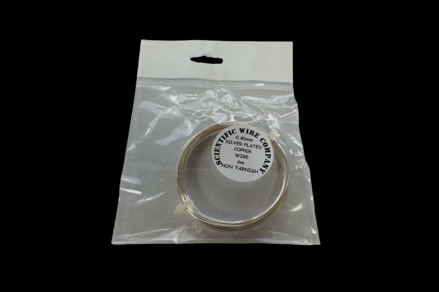 1 PACK of: 20 Metre Coil 0.40mm Silver Plated Copper Wire NON TARN